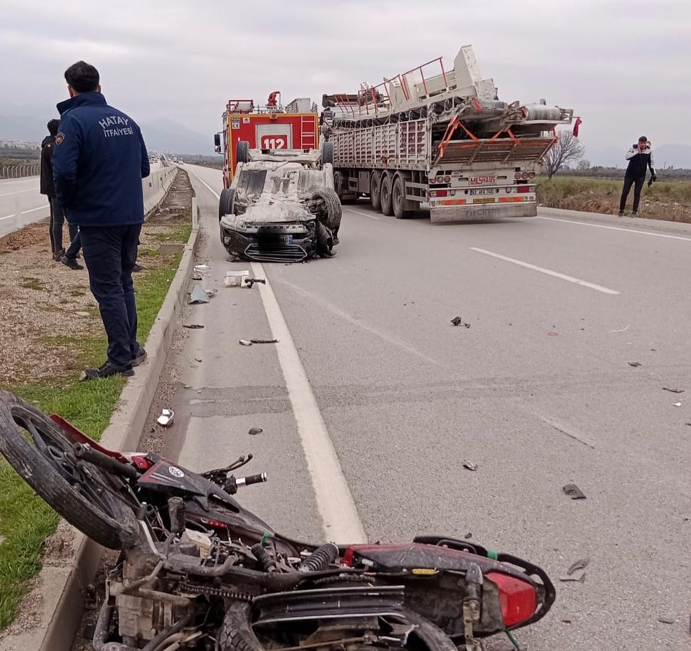 Hassa’da trafik kazası: 2 yaralı